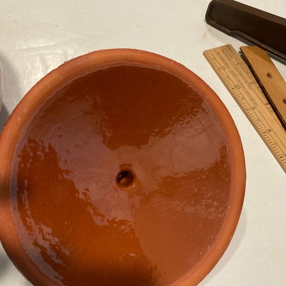 Holiday ART POTTERY COVERED CASSEROLE Terra Cotta Bean Pot SPAIN Perfect … - Picture 12 of 14